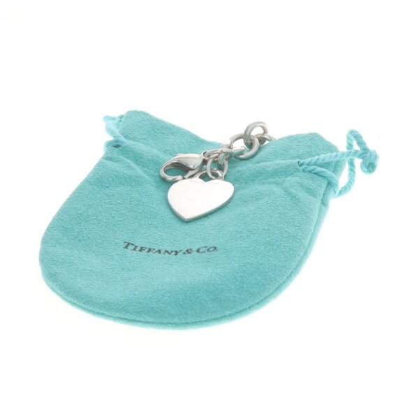 Tiffany & Co. Heart Bracelet Charm Bracelet 7 3/4" Ster 925 Engravable Starter - Picture 6 of 6